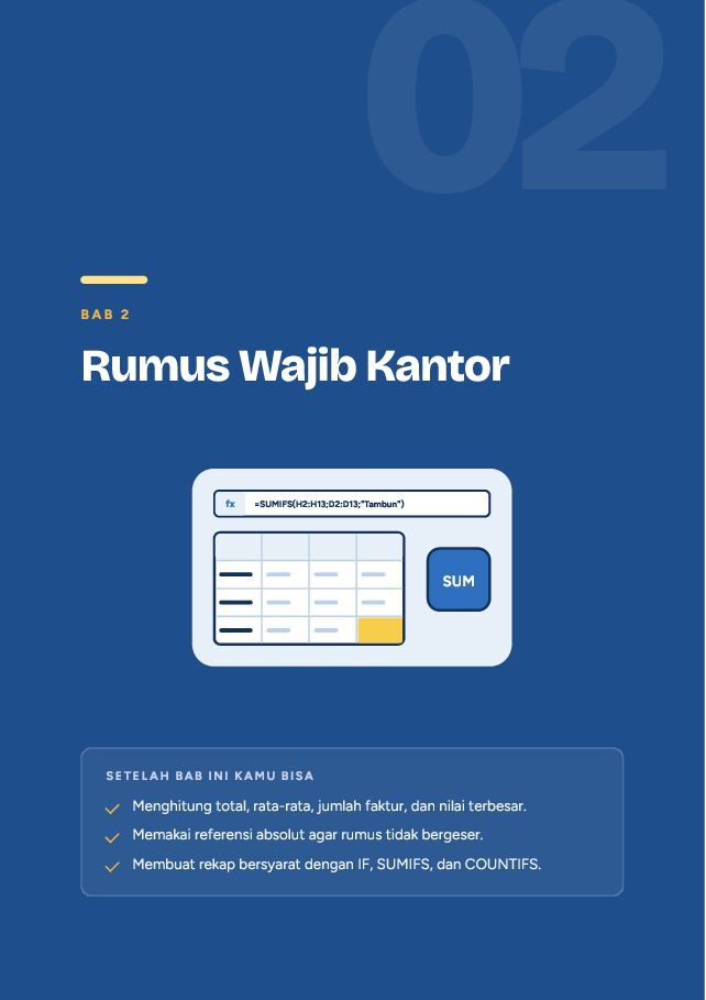 Contoh halaman Excel untuk Kerja Kantor