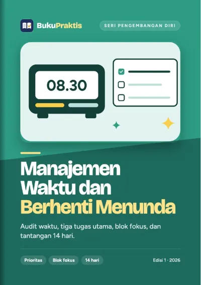Sampul Manajemen Waktu dan Berhenti Menunda